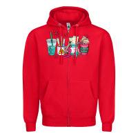 Red science teacher coffee cups Zipper Hoodie - AdoDesignShop