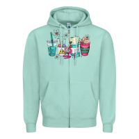 Seafoam science teacher coffee cups Zipper Hoodie - AdoDesignShop