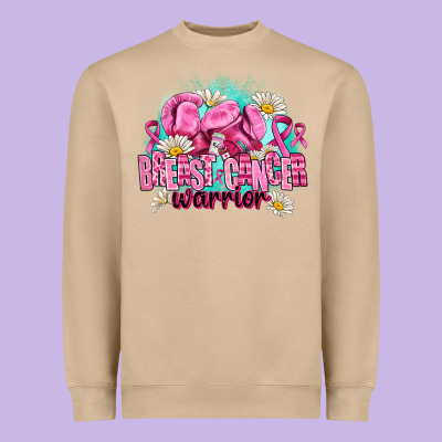 Breast Cancer Warrior Heavyweight Sweatshirt Designed By Adodesignshop
