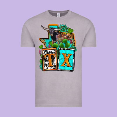 Tx Texas Vintage Tee Designed By Oliviacreatesart