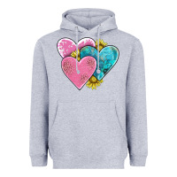 Heather Grey hearts Heavyweight Hoodie - AdoDesignShop