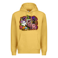 Antique Gold halloween pigs Premium Hoodie - SublimationCraftShop