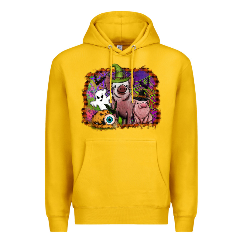 Halloween Pigs Premium Hoodie by SublimationCraftShop | Teevron