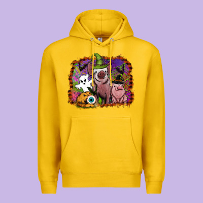 Halloween Pigs Premium Hoodie Designed By Sublimationcraftshop