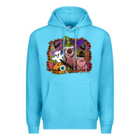Ocean Blue halloween pigs Premium Hoodie - SublimationCraftShop