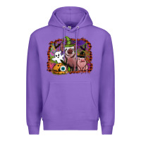 Purple halloween pigs Premium Hoodie - SublimationCraftShop