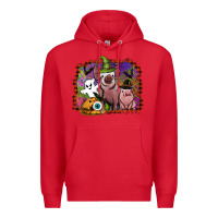 Red halloween pigs Premium Hoodie - SublimationCraftShop