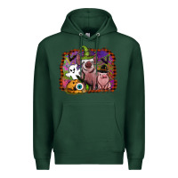 Sports Green halloween pigs Premium Hoodie - SublimationCraftShop