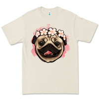 Bone pug floral Premium Tee - Jasminsmagicworld