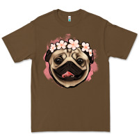 Cacao pug floral Premium Tee - Jasminsmagicworld