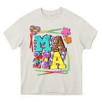 Cream Autism Mama Heavy Core Tee - NancyCooperArtShop