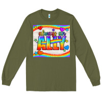 Army Green Always An Ally Pride LGBTQ+ Tumbler Long Sleeve Tee - BundleAndBundleShop