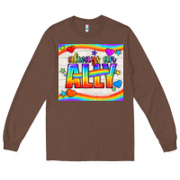 Chestnut Always An Ally Pride LGBTQ+ Tumbler Long Sleeve Tee - BundleAndBundleShop