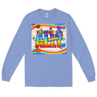 Colony Blue Always An Ally Pride LGBTQ+ Tumbler Long Sleeve Tee - BundleAndBundleShop