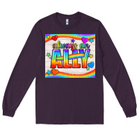 Plum Always An Ally Pride LGBTQ+ Tumbler Long Sleeve Tee - BundleAndBundleShop