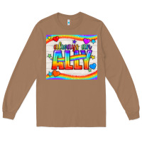 Toasted Coconut Always An Ally Pride LGBTQ+ Tumbler Long Sleeve Tee - BundleAndBundleShop