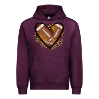 Mauve Wine heart football Urban Hoodie - JahusDesignShop