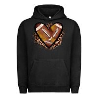 Pigment Black heart football Urban Hoodie - JahusDesignShop