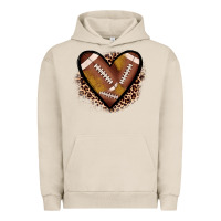 Pigment French Oak heart football Urban Hoodie - JahusDesignShop
