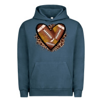 Pigment Midnight Navy heart football Urban Hoodie - JahusDesignShop