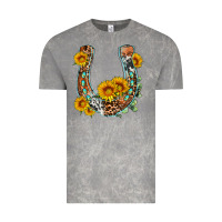 Cloud Rock western leopard cowhide sunflowers horseshoe Vintage Tee - OliviaCreatesArt