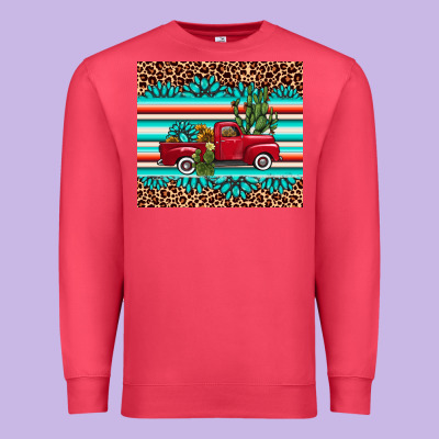 Truck Gemstone Leopard Premium Sweatshirt Designed By Adodesignshop
