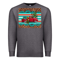 Charcoal Heather truck gemstone leopard Premium Sweatshirt - AdoDesignShop