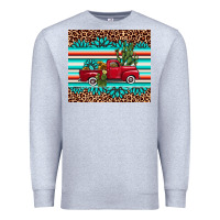 Heather Grey truck gemstone leopard Premium Sweatshirt - AdoDesignShop