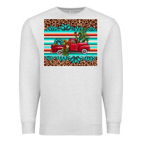 Oatmeal Heather truck gemstone leopard Premium Sweatshirt - AdoDesignShop