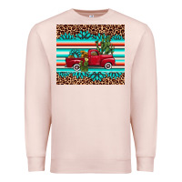 Pale Pink truck gemstone leopard Premium Sweatshirt - AdoDesignShop
