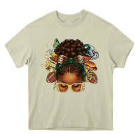 Mossy american football afro messy bun Heavy Core Tee - texasbilliewilder