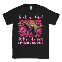 Black just a girl who loves baby spinosaurus Classic Tee - Artiststas