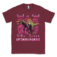 Burgundy just a girl who loves baby spinosaurus Classic Tee - Artiststas