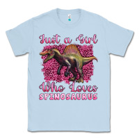 Dusty Blue just a girl who loves baby spinosaurus Classic Tee - Artiststas
