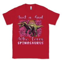 Red just a girl who loves baby spinosaurus Classic Tee - Artiststas