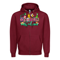 Burgundy school custodian Zipper Hoodie - AdoDesignShop