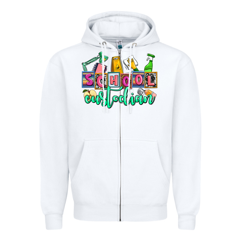 School Custodian Zipper Hoodie by AdoDesignShop | Teevron