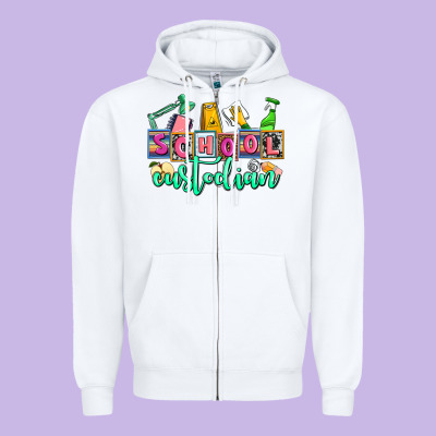 School Custodian Zipper Hoodie Designed By Adodesignshop