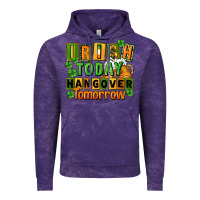 Cloud Purple Irish today hangover tomorrow  St. Patricks Day Vintage Hoodie - FaDigitalArtStudio