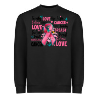 Black breast cancer ribbons with cancer words Heavyweight Sweatshirt - AdoDesignShop