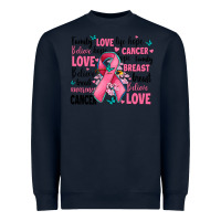 Breast Cancer Ribbons With Cancer Words Heavyweight Sweatshirt | Teevron