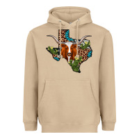 Mushroom longhorn texas map Heavyweight Hoodie - AdoDesignShop