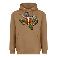 Toasted Coconut longhorn texas map Heavyweight Hoodie - AdoDesignShop