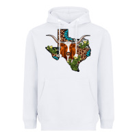 White longhorn texas map Heavyweight Hoodie - AdoDesignShop