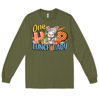 Army Green one hip lunch lady easter day Long Sleeve Tee - FaDigitalArtStudio