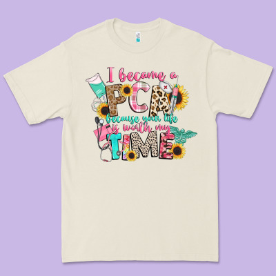 I Became A Cna Because Your Life Is Worth My Time Premium Tee Designed By Cowgirlartshop
