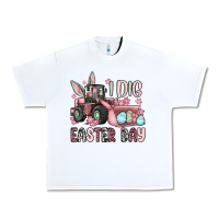 White I dig Easter Day Urban Heavy Tee - OliviaCreatesArt