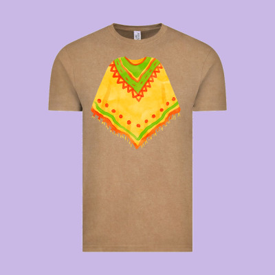 Mexican Poncho Fa Element Vintage Tee Designed By Fadigitalartstudio