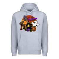 Heather Grey halloween Premium Hoodie - SublimationCraftShop