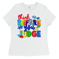 White think before you judge Ladies Tee - CowGirlArtShop